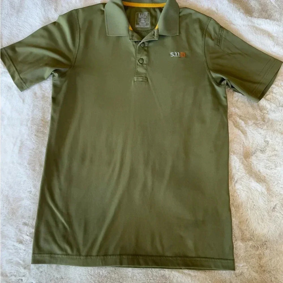 5.11 PINNACLE SHORT SLEEVE Green POLO 100% polyester size smalll - Picture 15 of 16